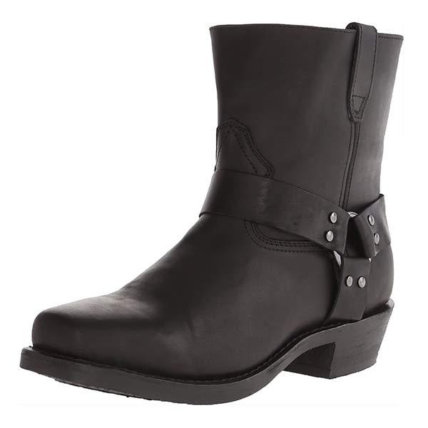 Heren Laarzen Leer Westernstijl met Rits en Rubber Zool 9