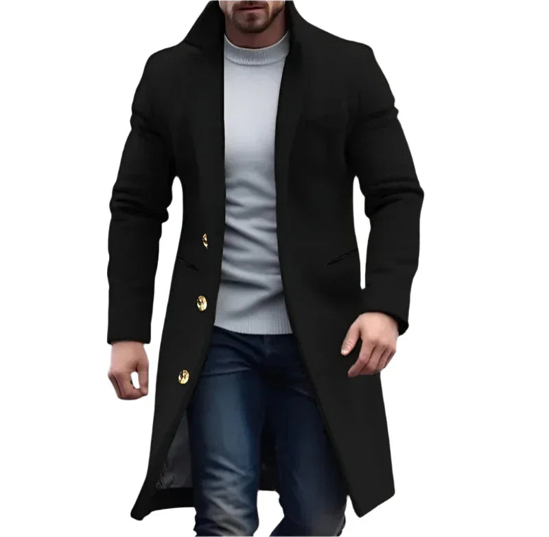 Heren Lange Trenchcoat Klassiek 5