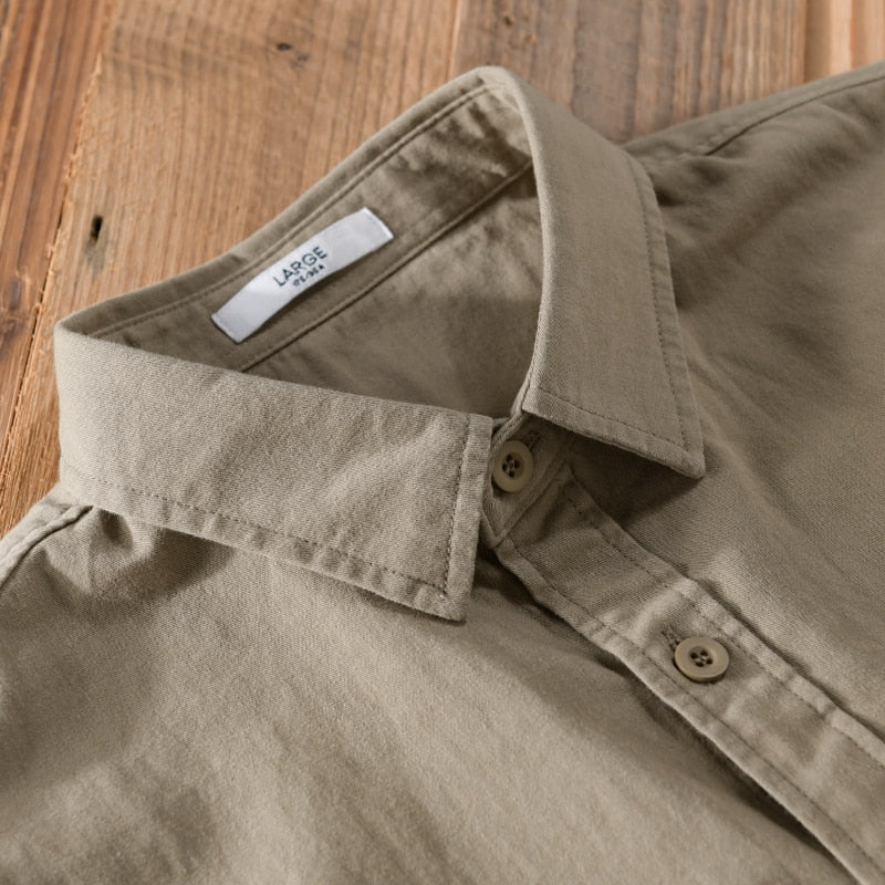 Heren Langemouwen Shirt Casual Katoen en Linnen 4