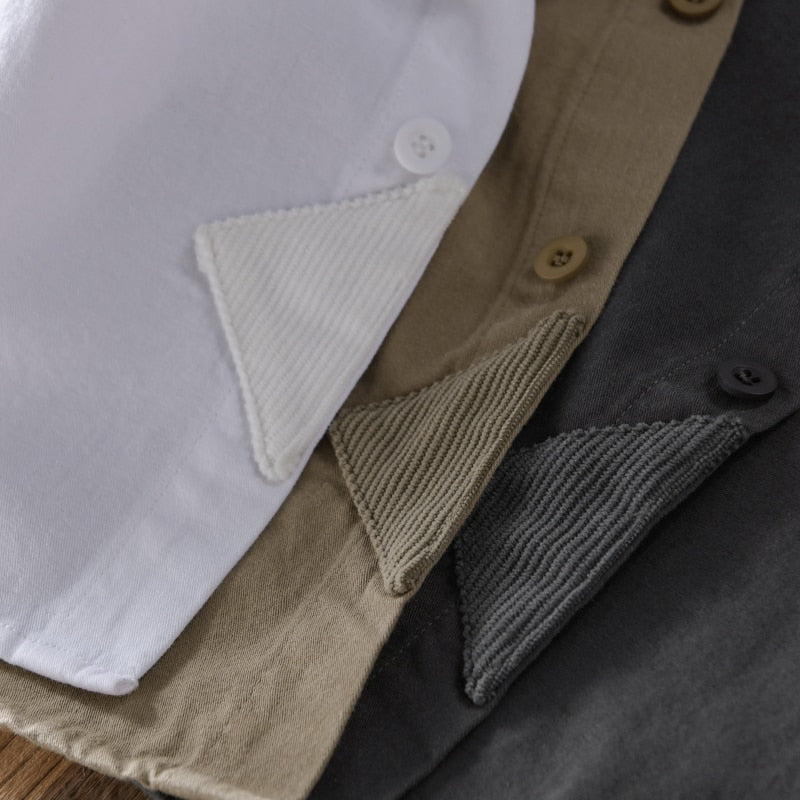 Heren Langemouwen Shirt Casual Katoen en Linnen 5