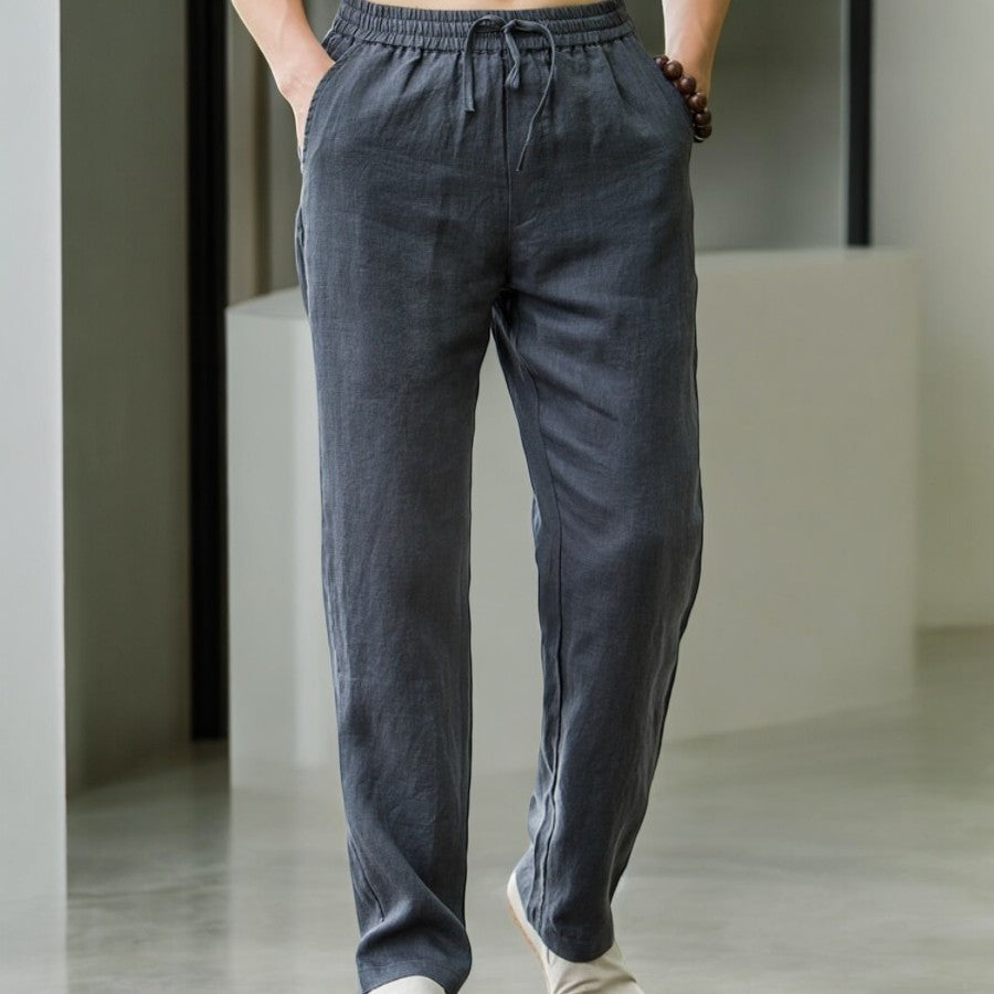 Heren Linnen Broek Casual Comfort 6