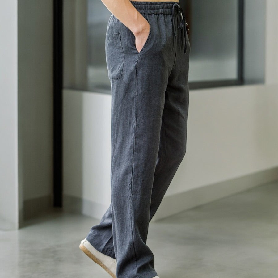 Heren Linnen Broek Casual Comfort 7
