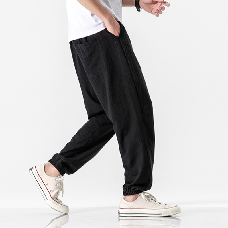 Heren Linnen Broek Comfortabele Stijl Katoen-Linnen Mix 5