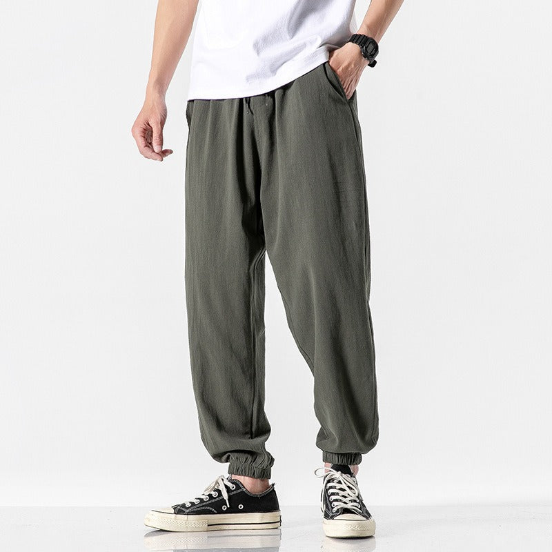 Heren Linnen Broek Comfortabele Stijl Katoen-Linnen Mix 6