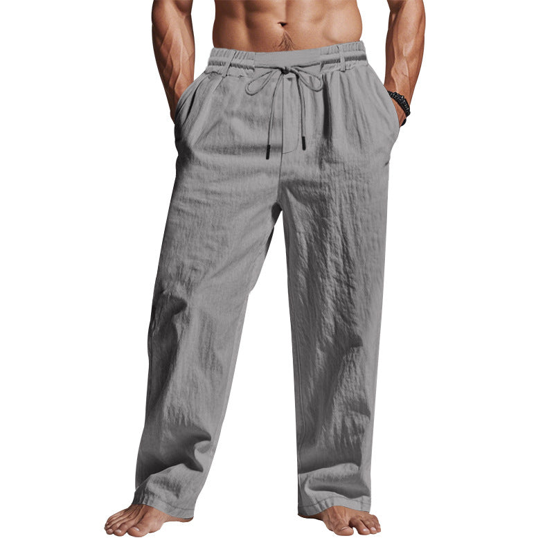 Heren Linnen Broek Relaxed Fit Met Touwtjesluiting 1