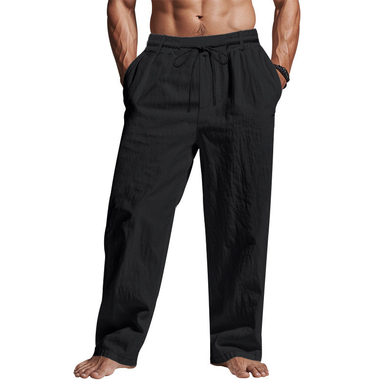 Heren Linnen Broek Relaxed Fit Met Touwtjesluiting 5