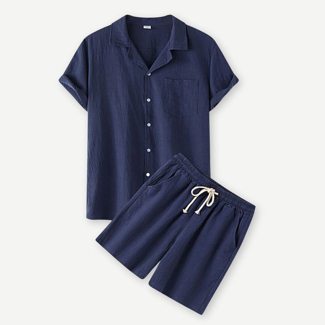 Heren Linnen Set Casual Comfort 1