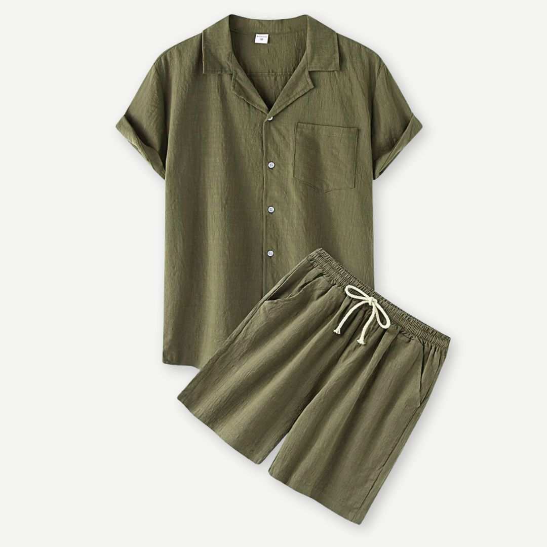 Heren Linnen Set Casual Comfort 3
