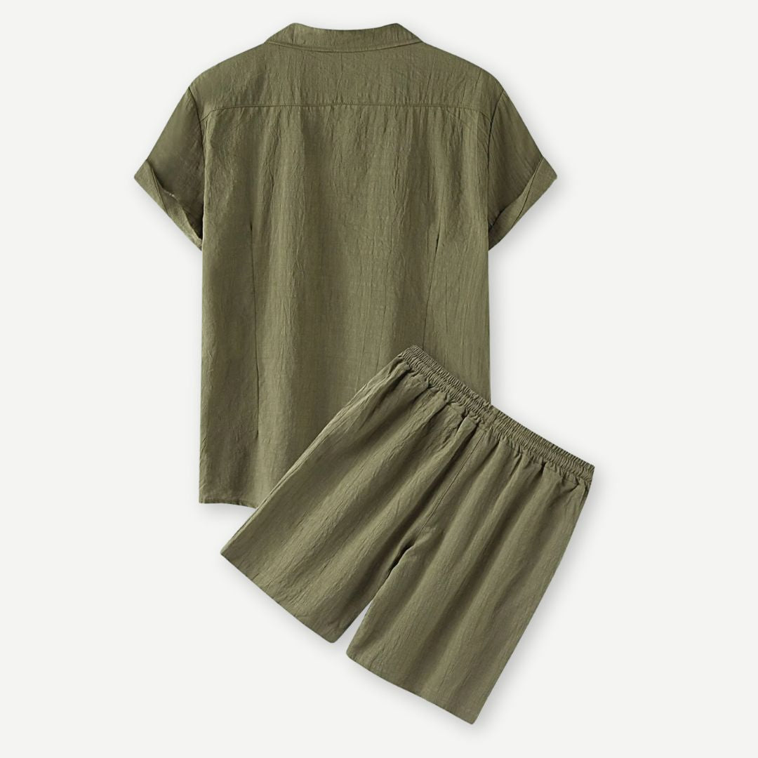 Heren Linnen Set Casual Comfort 4