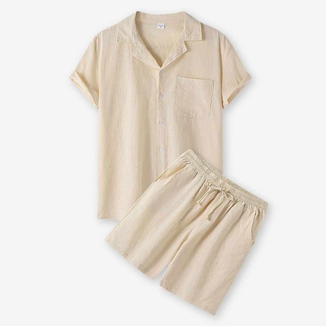 Heren Linnen Set Casual Comfort 5