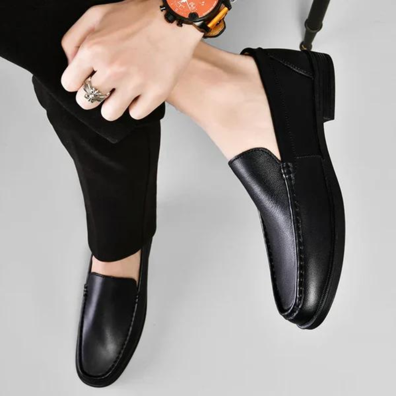 Heren Loafers Klassiek Design Zwart 7