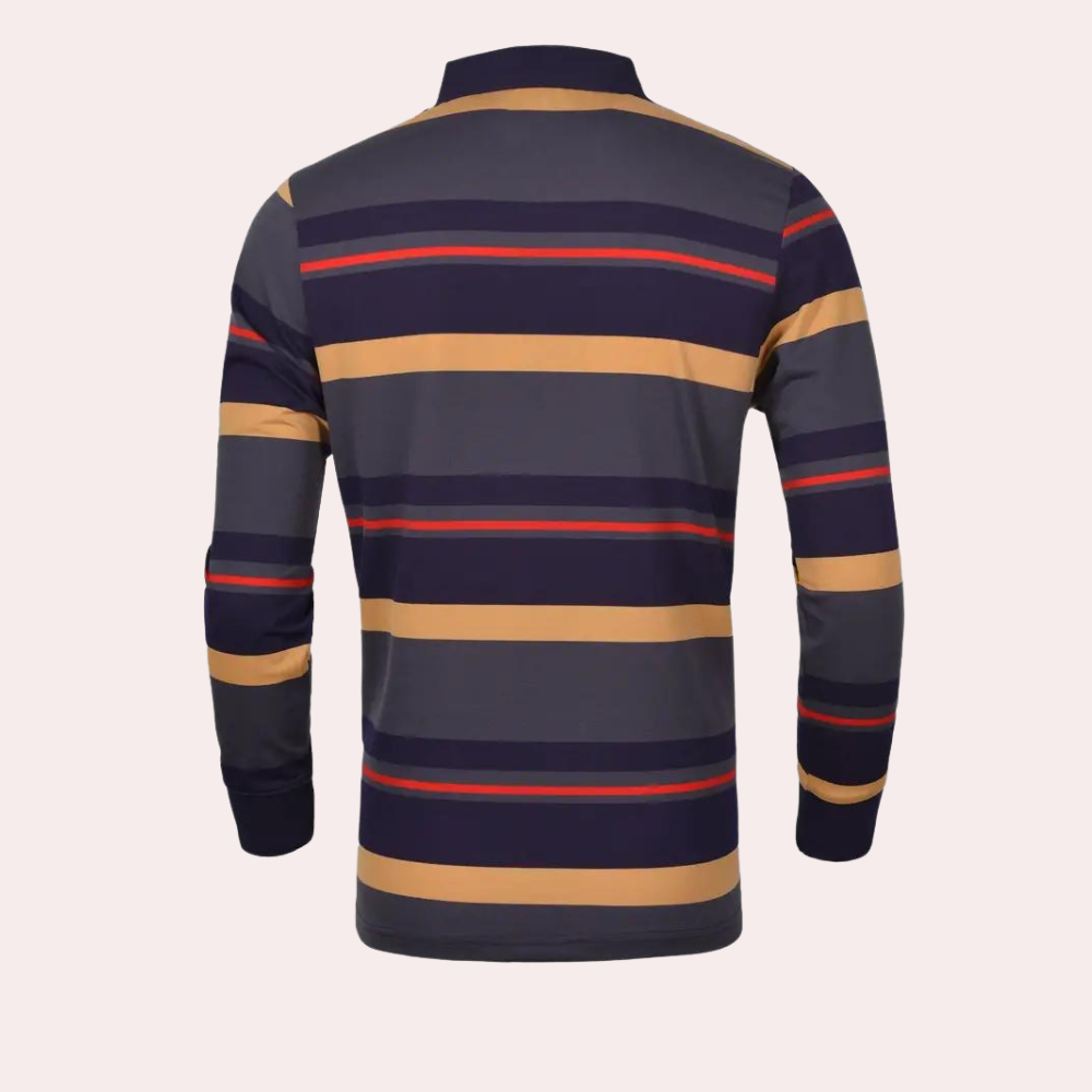 Heren Longsleeve T-Shirt Gestreept Casual 2