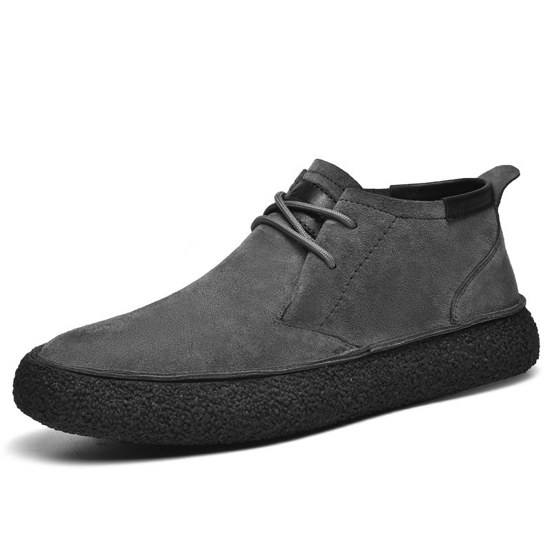 Heren Mid-Top Loafers met Textuurzool en Vetersluiting 6