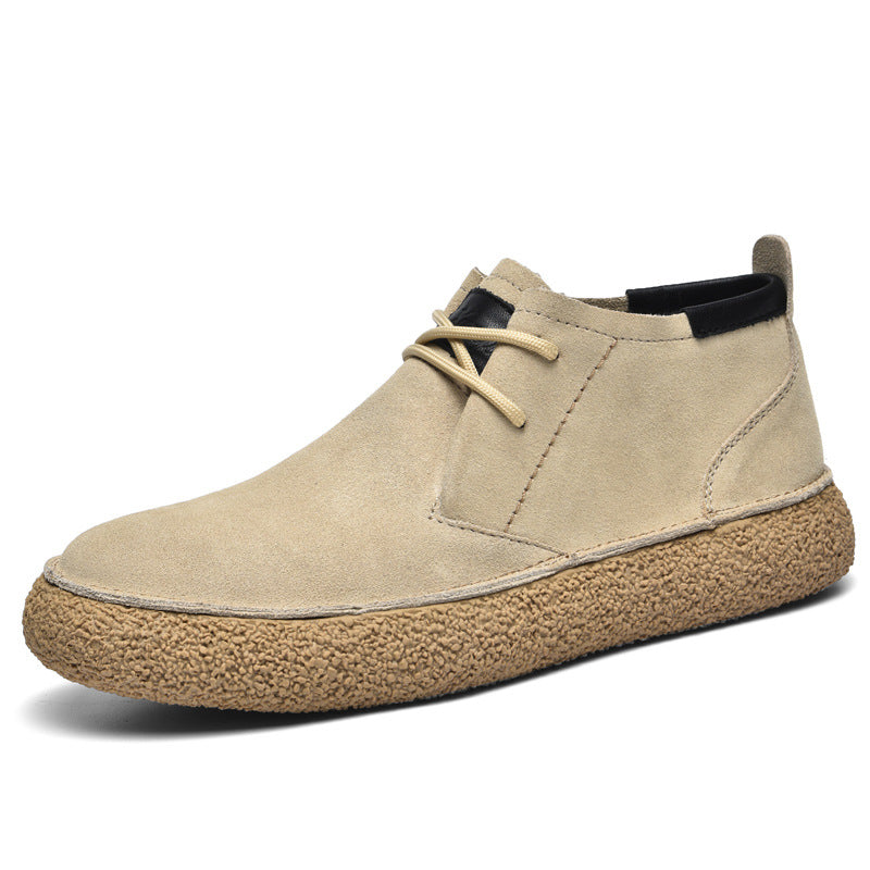 Heren Mid-Top Loafers met Textuurzool en Vetersluiting 7