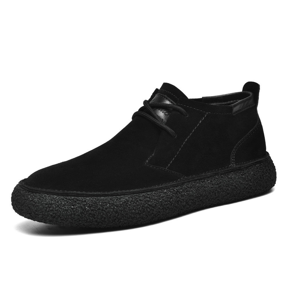 Heren Mid-Top Loafers met Textuurzool en Vetersluiting 8