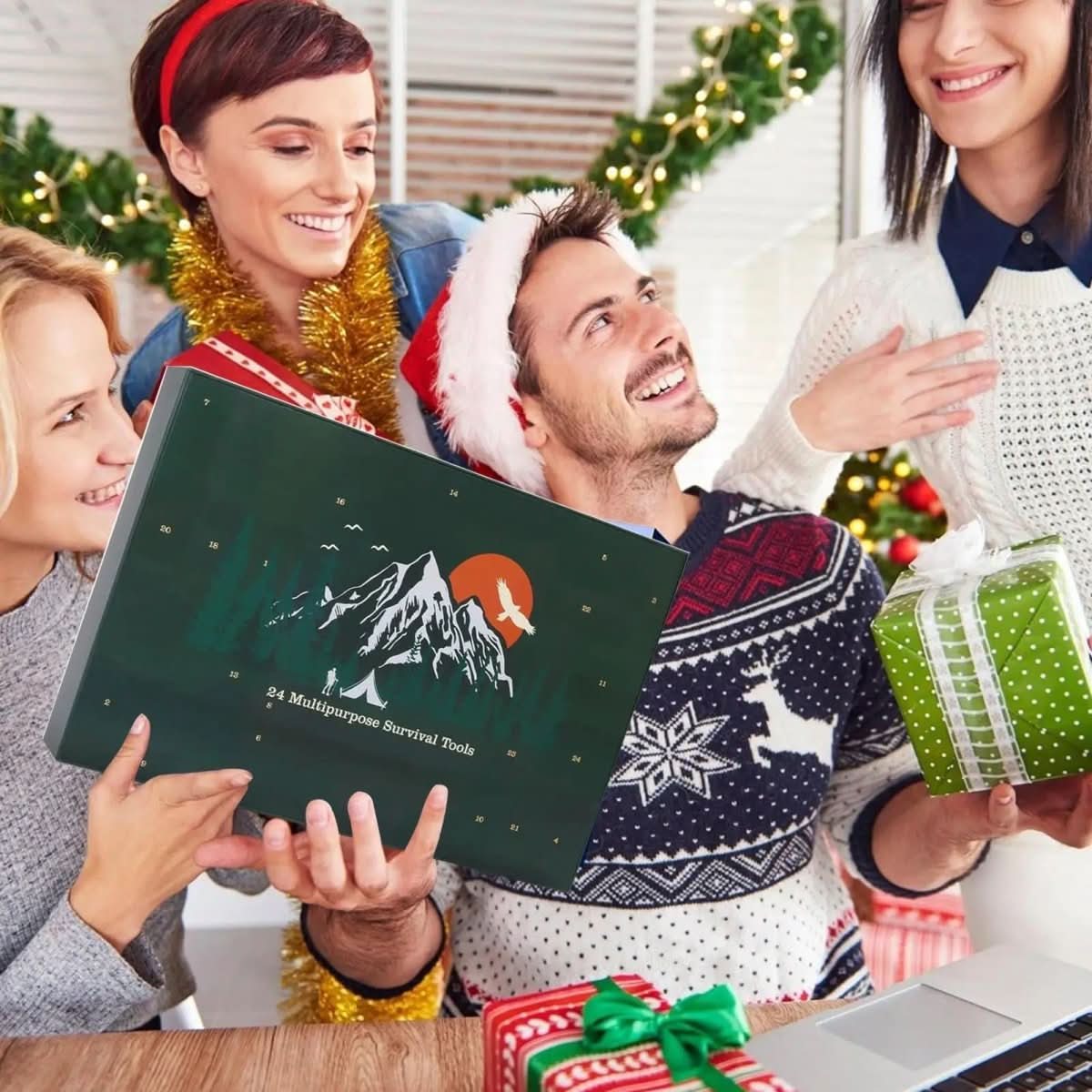 Heren Outdoor Gereedschap Adventskalender 2025 voor Avontuurlijke Activiteiten 2