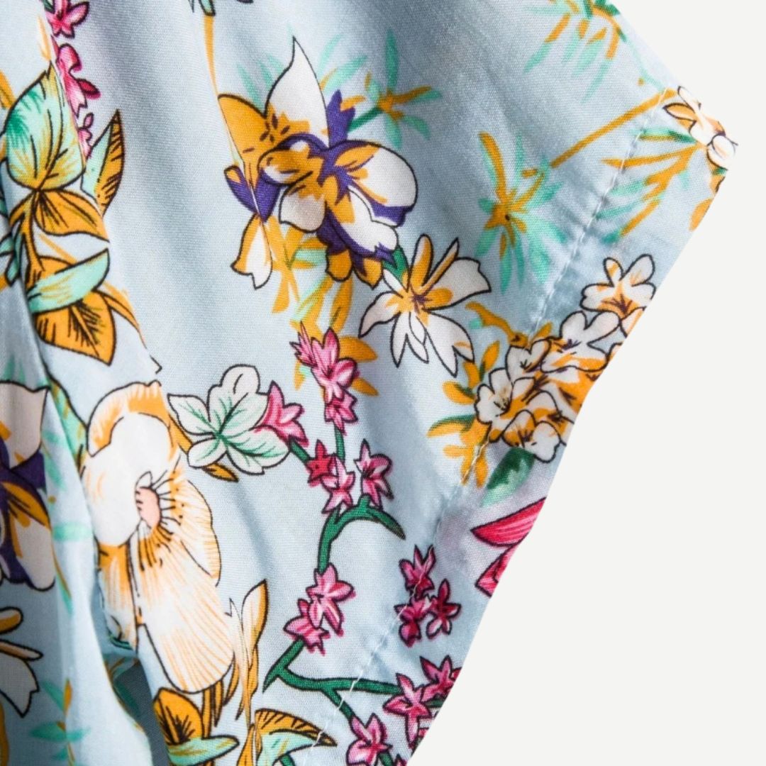 Heren Overhemd Bloemen Luchtig Katoen Casual 3