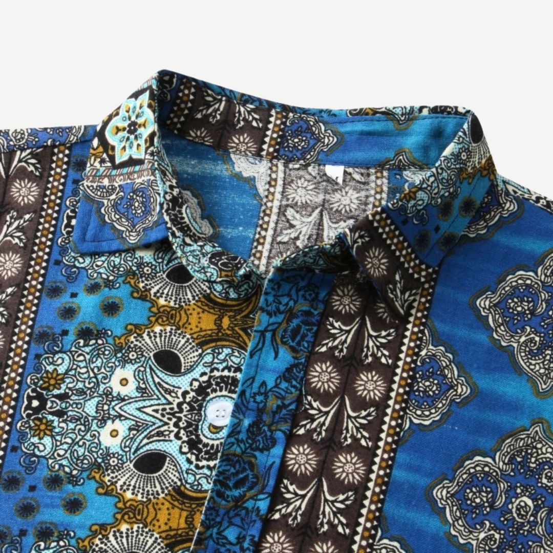 Heren Overhemd Casual Kunstzinnig Patroon Lichte Stof 2