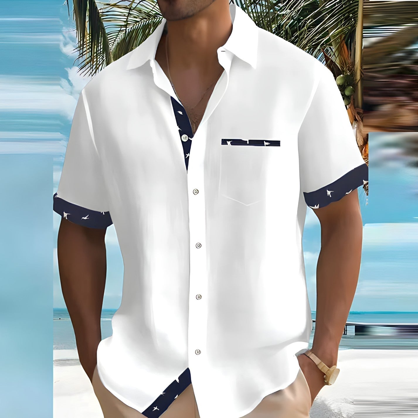 Heren Overhemd Casual Stijl Ademend Materiaal 1