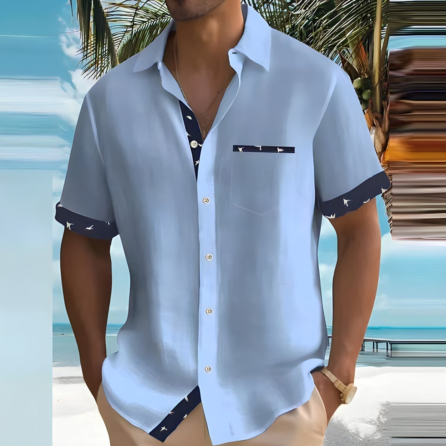Heren Overhemd Casual Stijl Ademend Materiaal 2