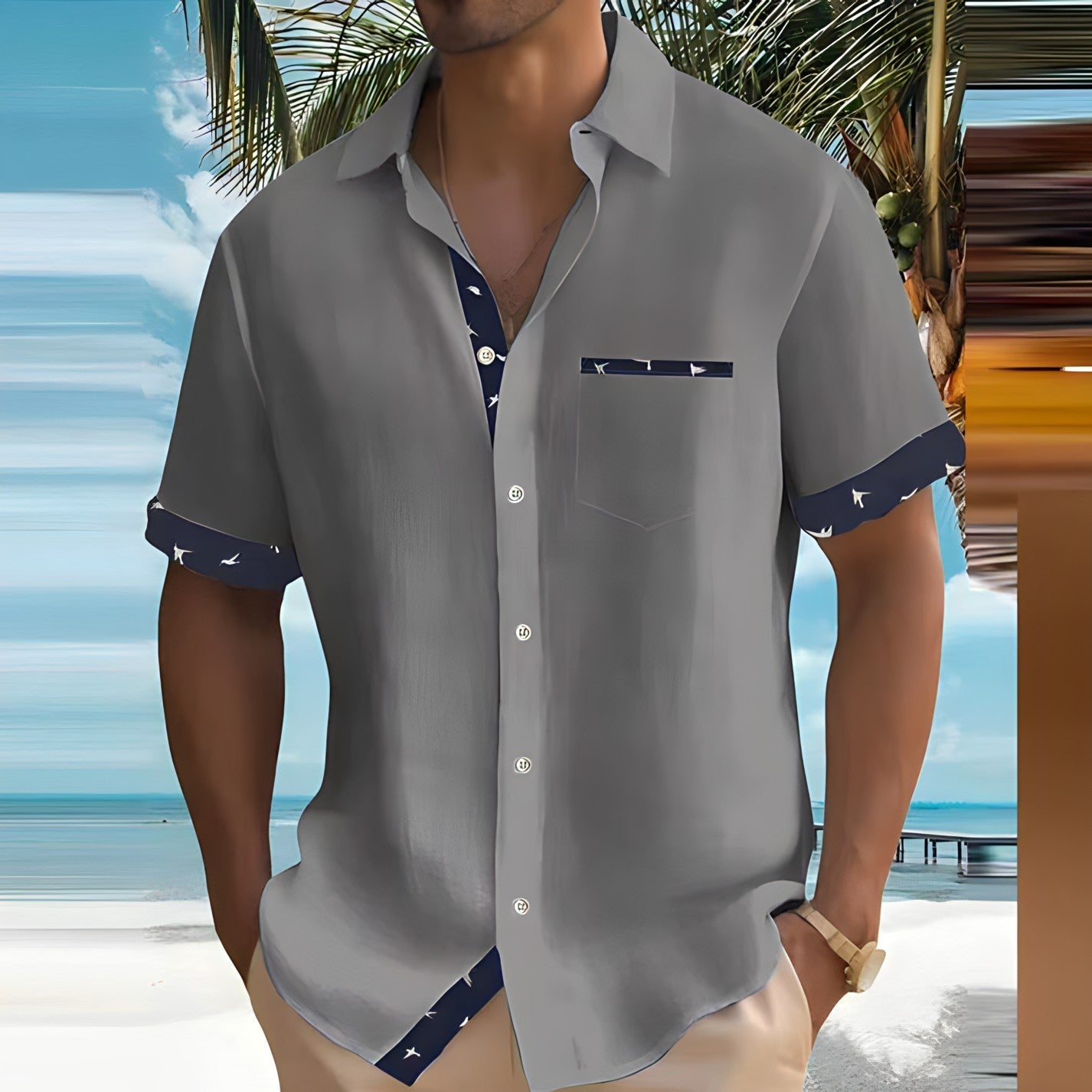 Heren Overhemd Casual Stijl Ademend Materiaal 3