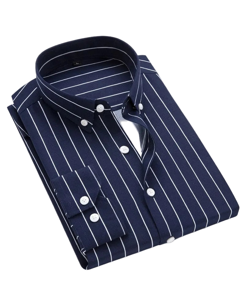 Heren Overhemd Gestreept Casual Stijl 4