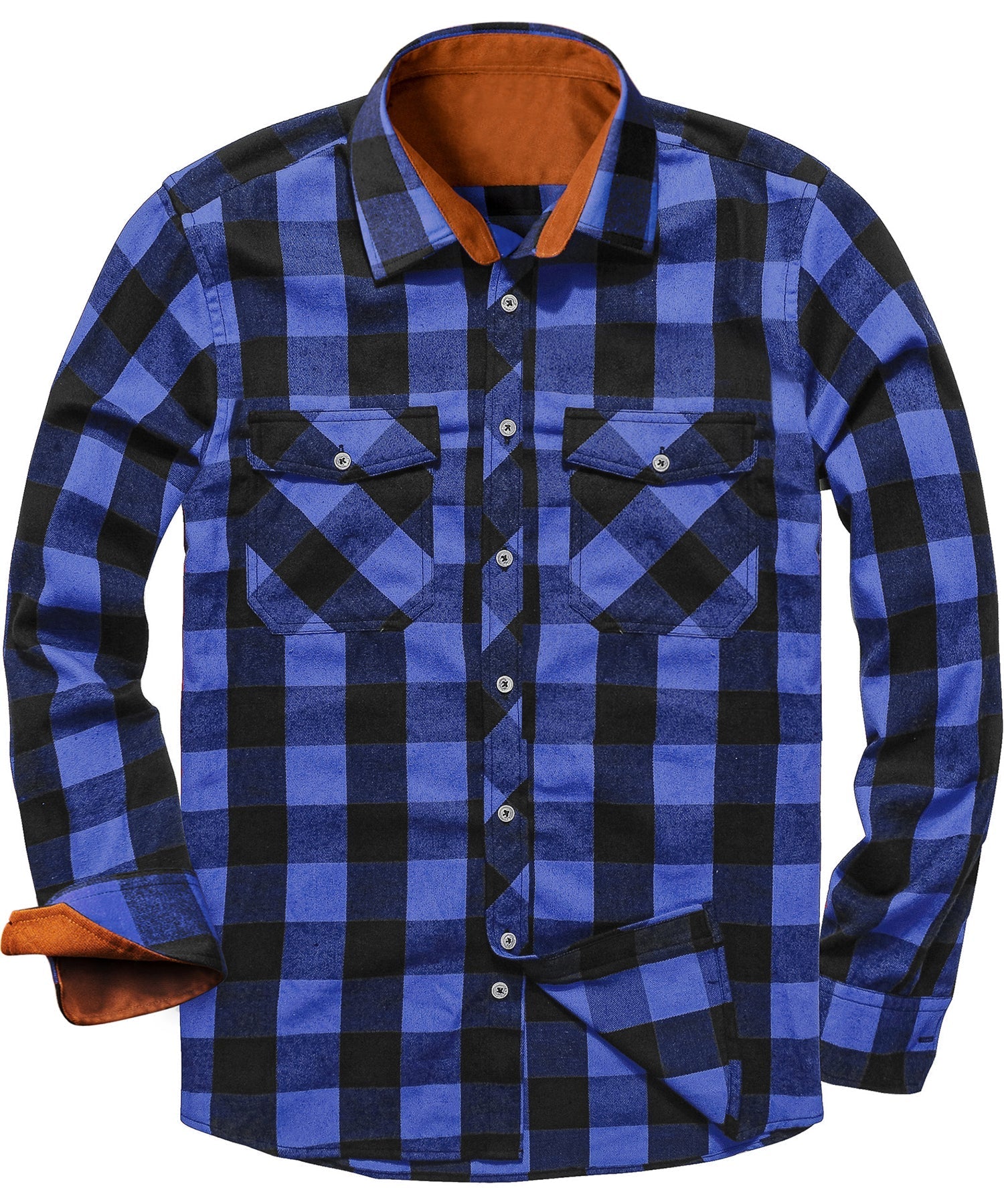 Heren Overhemd Klassiek Ruitpatroon Polyester en Rayon 4
