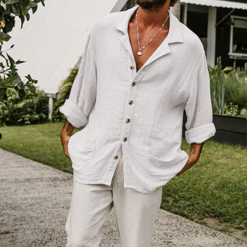 Heren Overhemd Met Knopen – Casual Lange Mouwen – Relaxed Fit 5