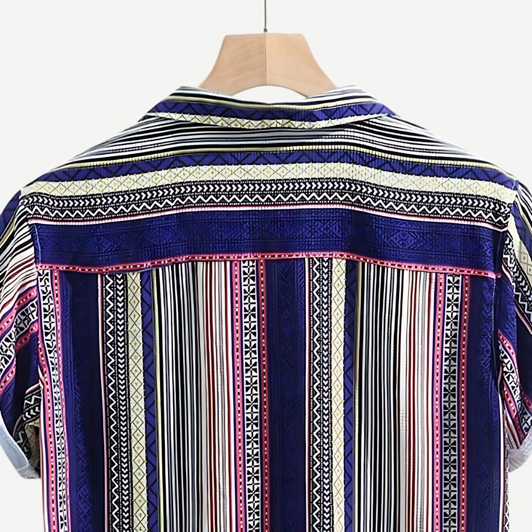 Heren Overhemd Relaxed Stijl Indigo 2