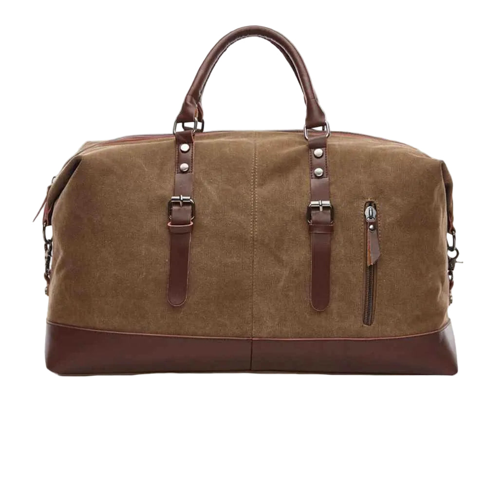 Heren Plunjezak Canvas met Leren Accenten 0