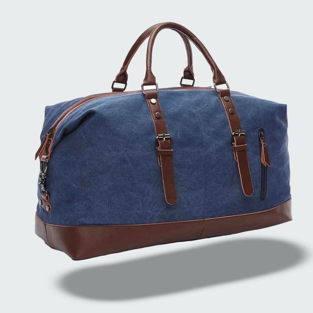Heren Plunjezak Canvas met Leren Accenten 5