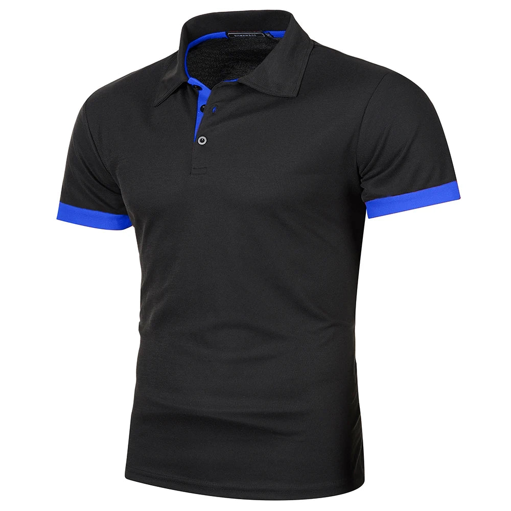 Heren Polo Korte Mouwen Contrastkleur Casual Poloshirt 10