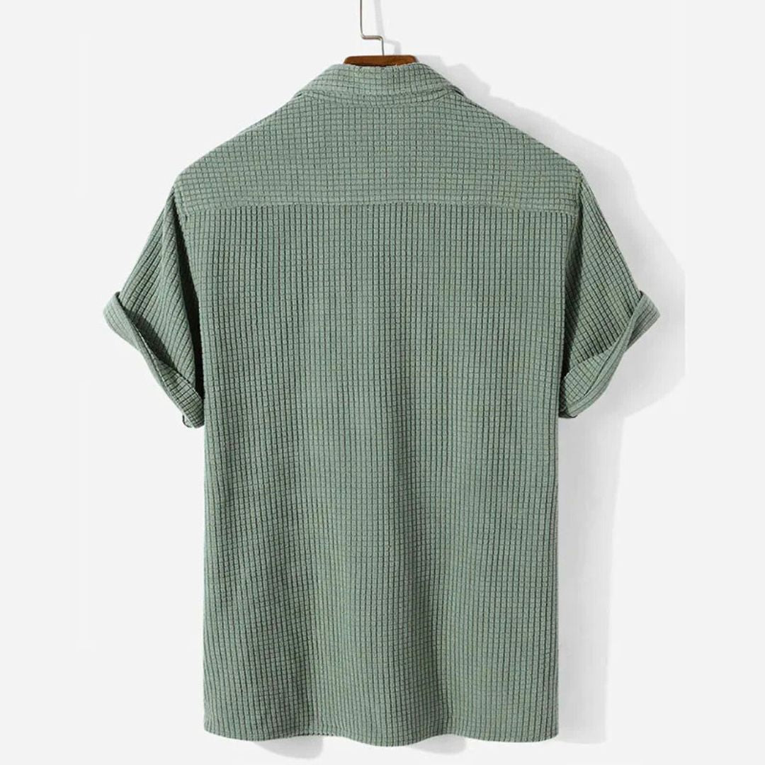 Heren Polo Relaxed Textuur Gebreid Casual Poloshirt 3