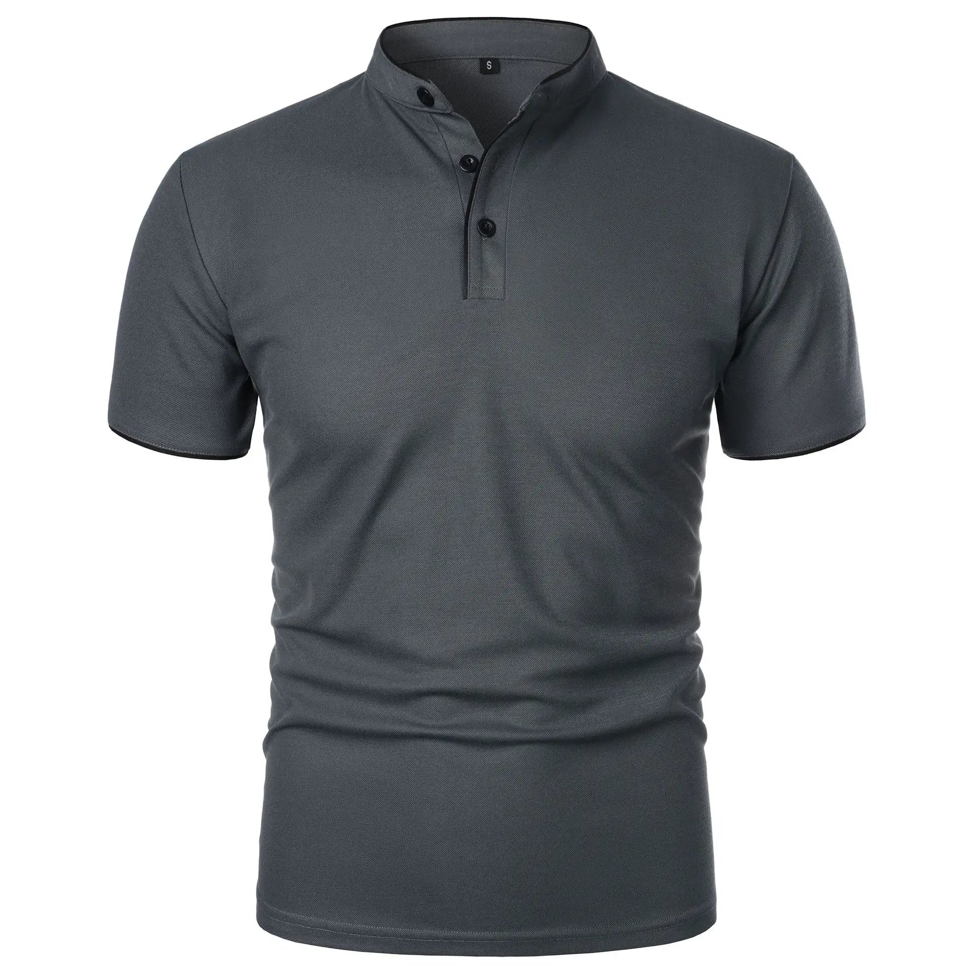 Heren Polo Shirt Korte Mouwen Casual Stijl Ademend Katoen 10