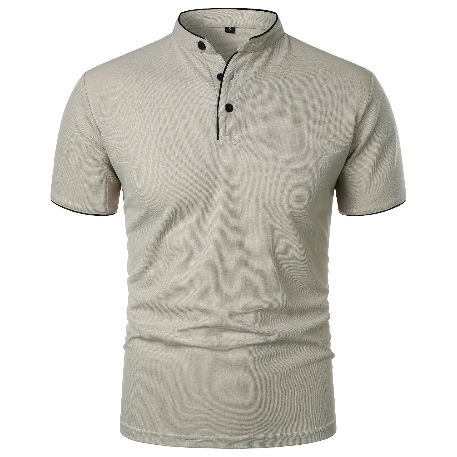 Heren Polo Shirt Korte Mouwen Casual Stijl Ademend Katoen 2