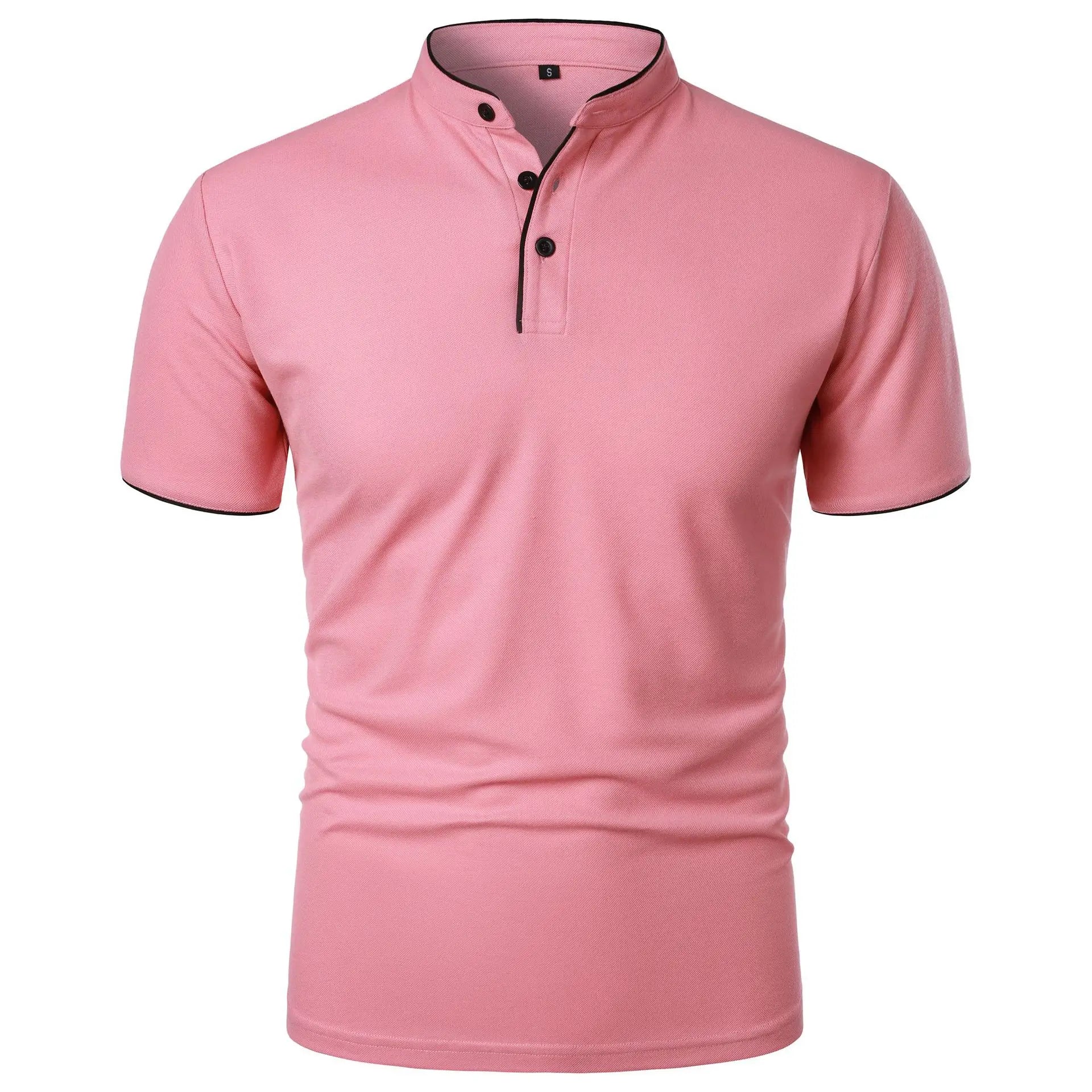 Heren Polo Shirt Korte Mouwen Casual Stijl Ademend Katoen 4