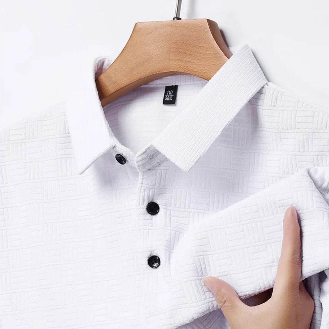 Heren Polo Shirt Ruitpatroon Katoenmix Casual Comfortabel 1