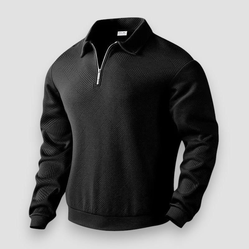 Heren Polo Shirt met Rits en Sportieve Stijl 3