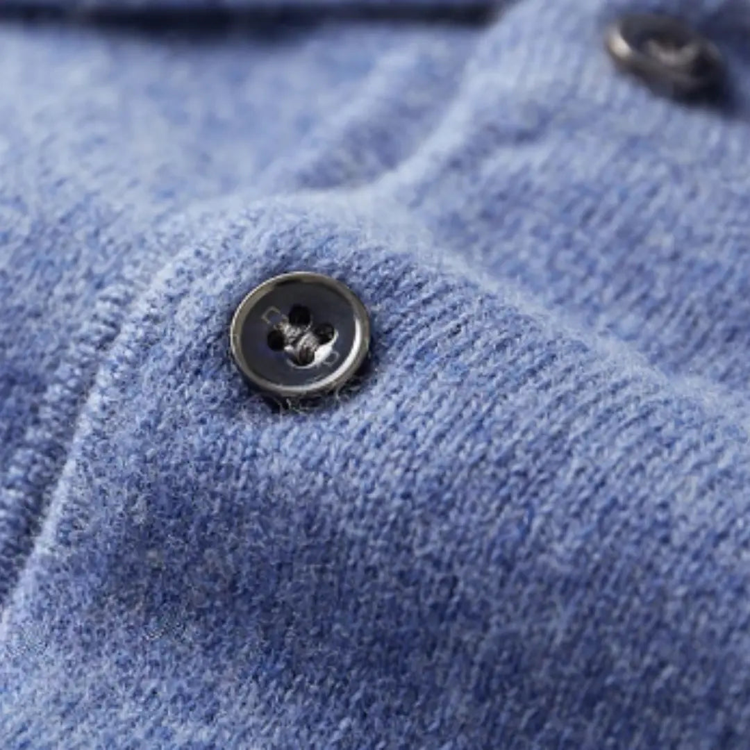 Heren Polo Trui Ronde Hals met Ribbelmouwen 2