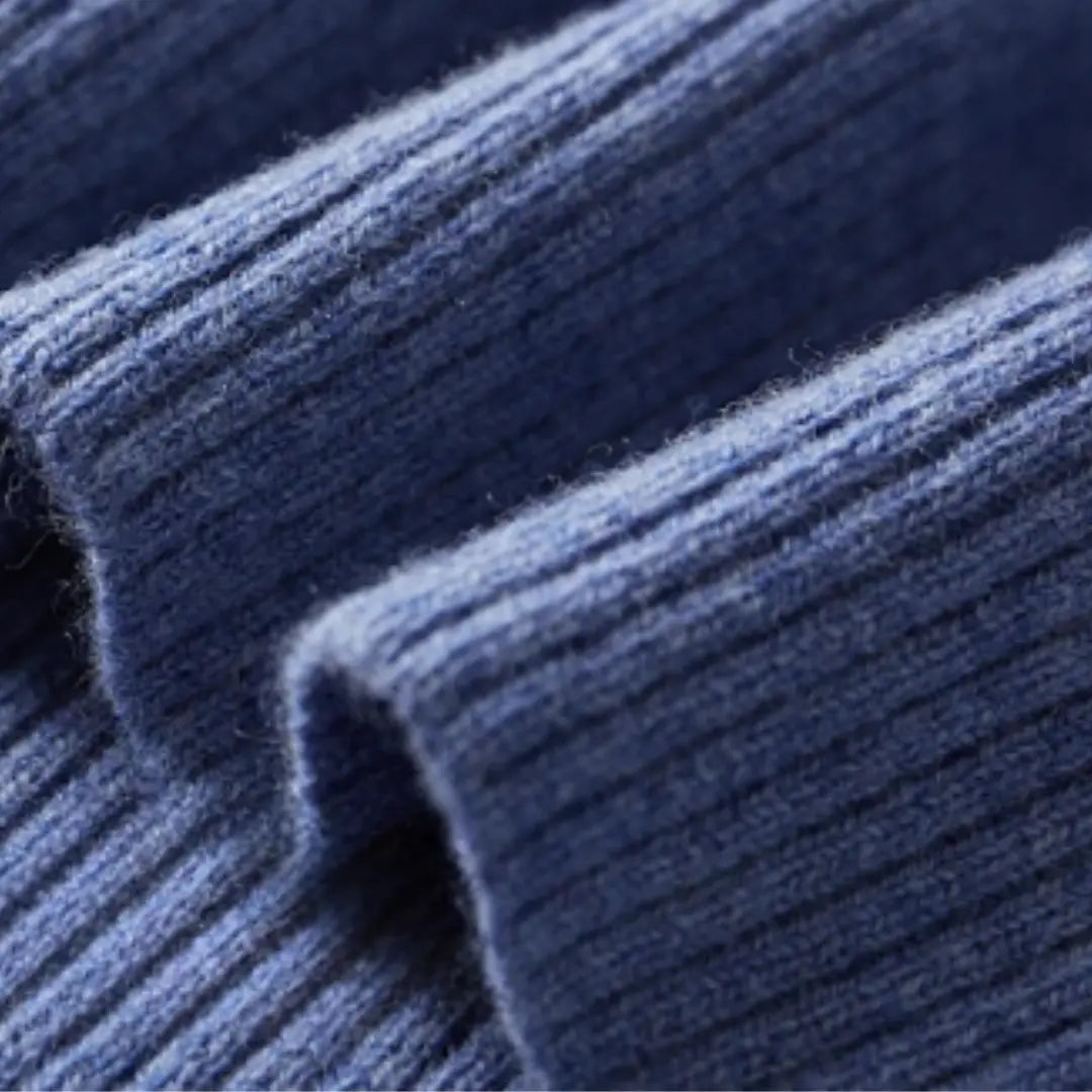 Heren Polo Trui Ronde Hals met Ribbelmouwen 3