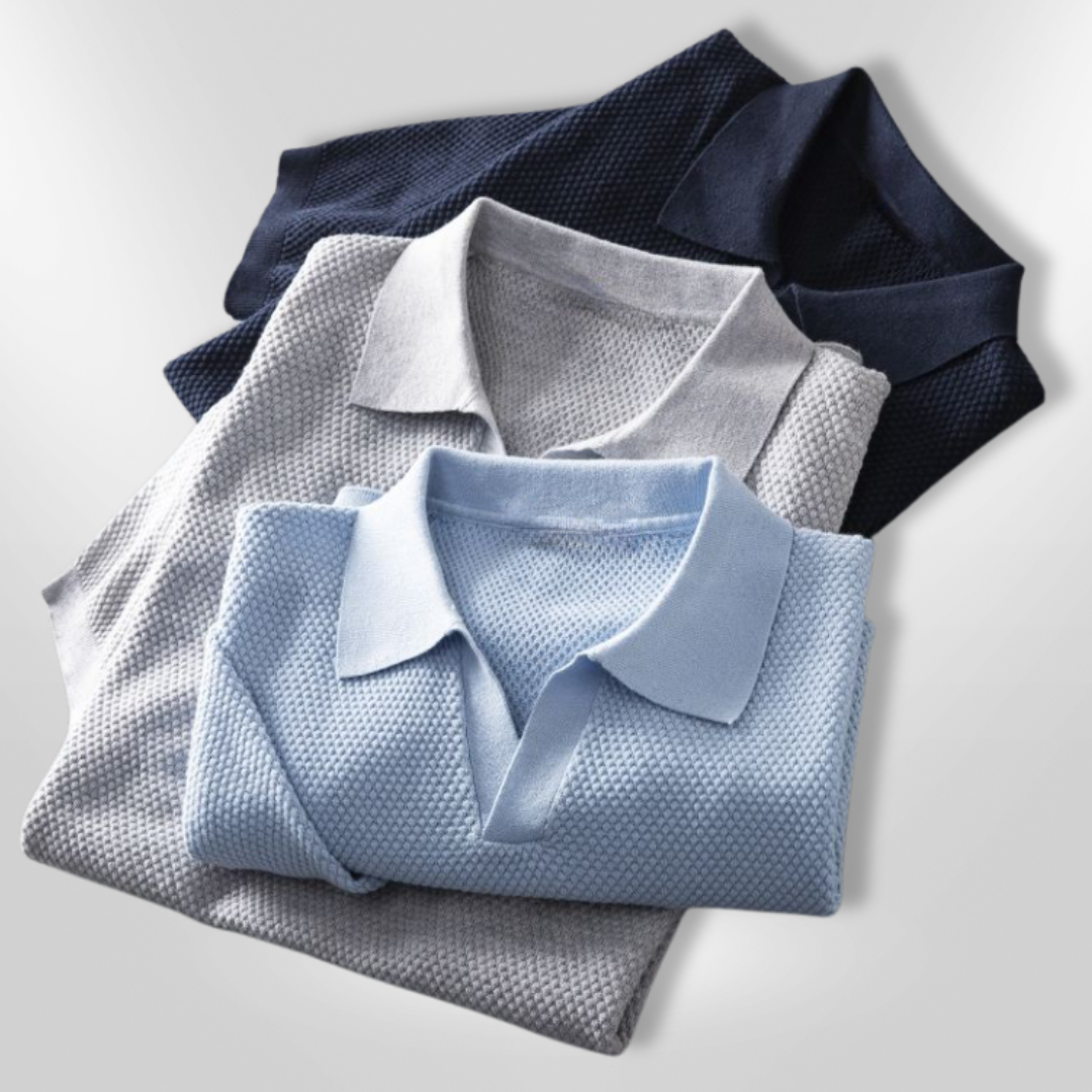 Heren Poloshirt Slim Fit Ademend Katoenmix 6