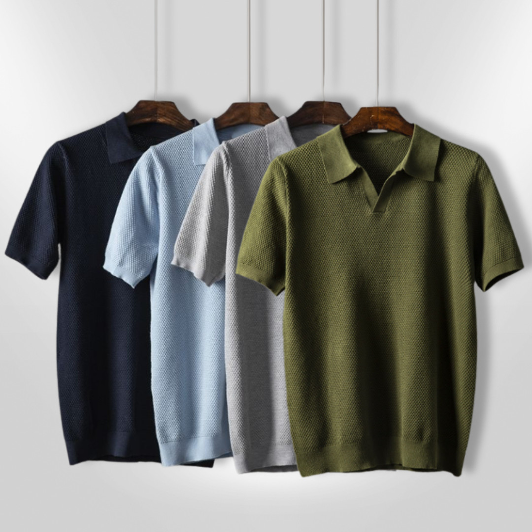 Heren Poloshirt Slim Fit Ademend Katoenmix 7