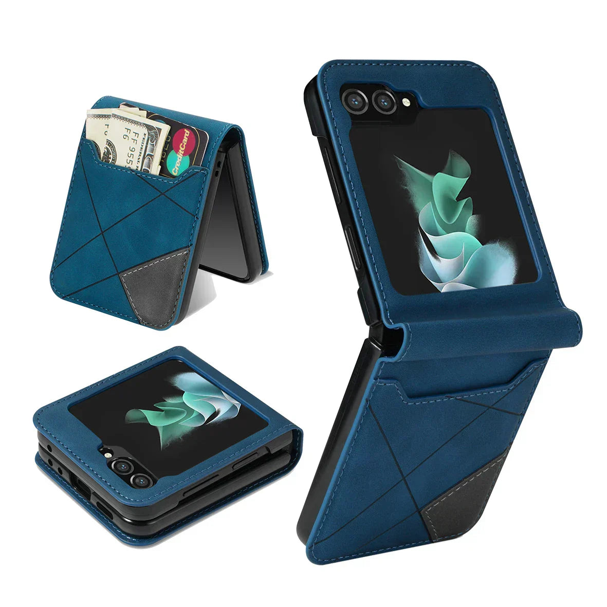 Heren Portemonnee Hoesje met Kaartsleuven voor Samsung Galaxy Z Flip 2
