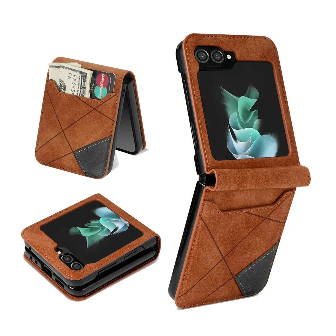 Heren Portemonnee Hoesje met Kaartsleuven voor Samsung Galaxy Z Flip 7