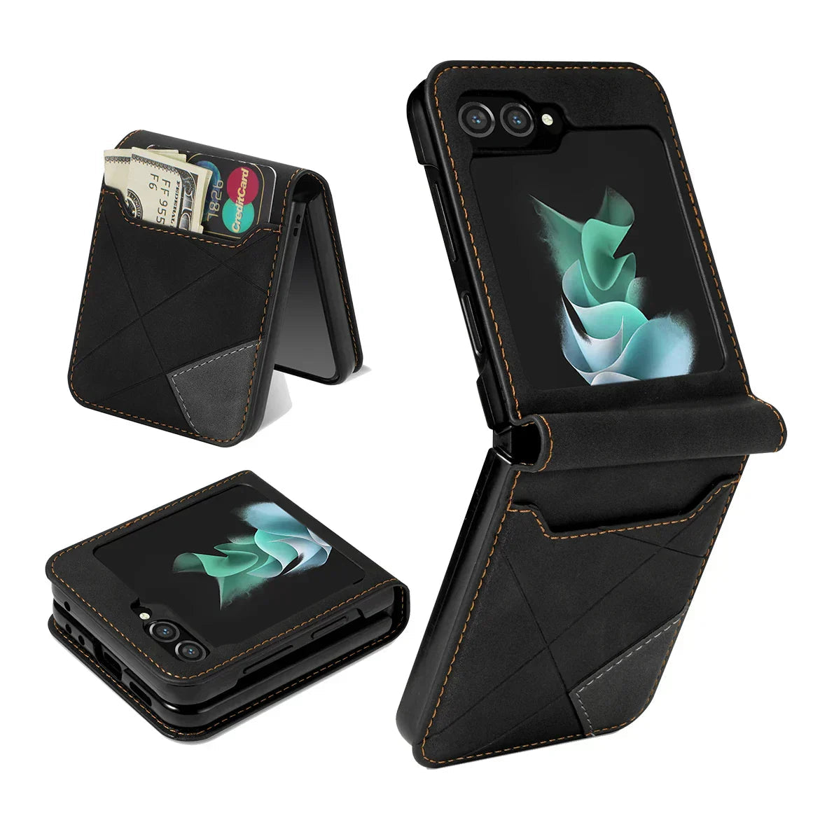 Heren Portemonnee Hoesje met Kaartsleuven voor Samsung Galaxy Z Flip 9