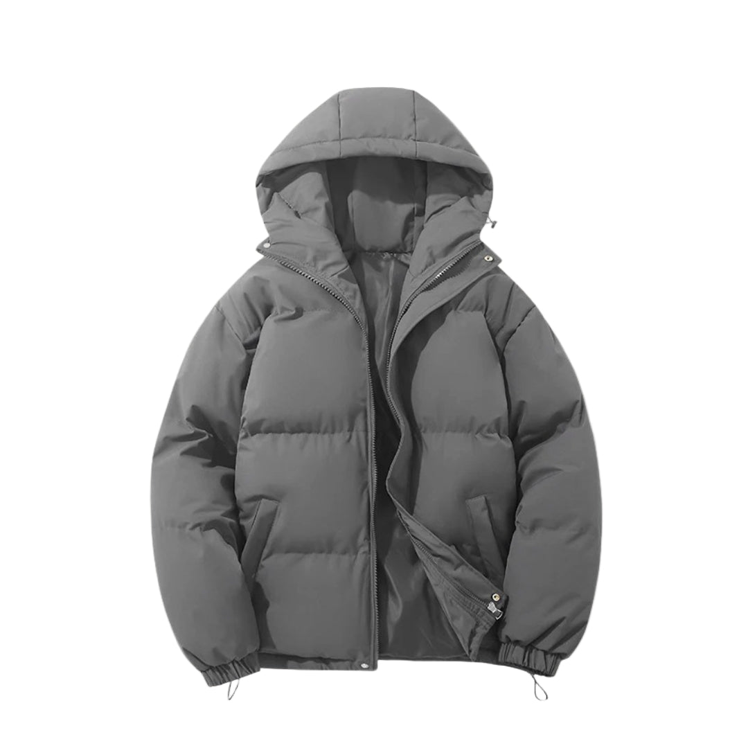 Heren Pufferjack met Capuchon voor de Winter Moderne Snit 0