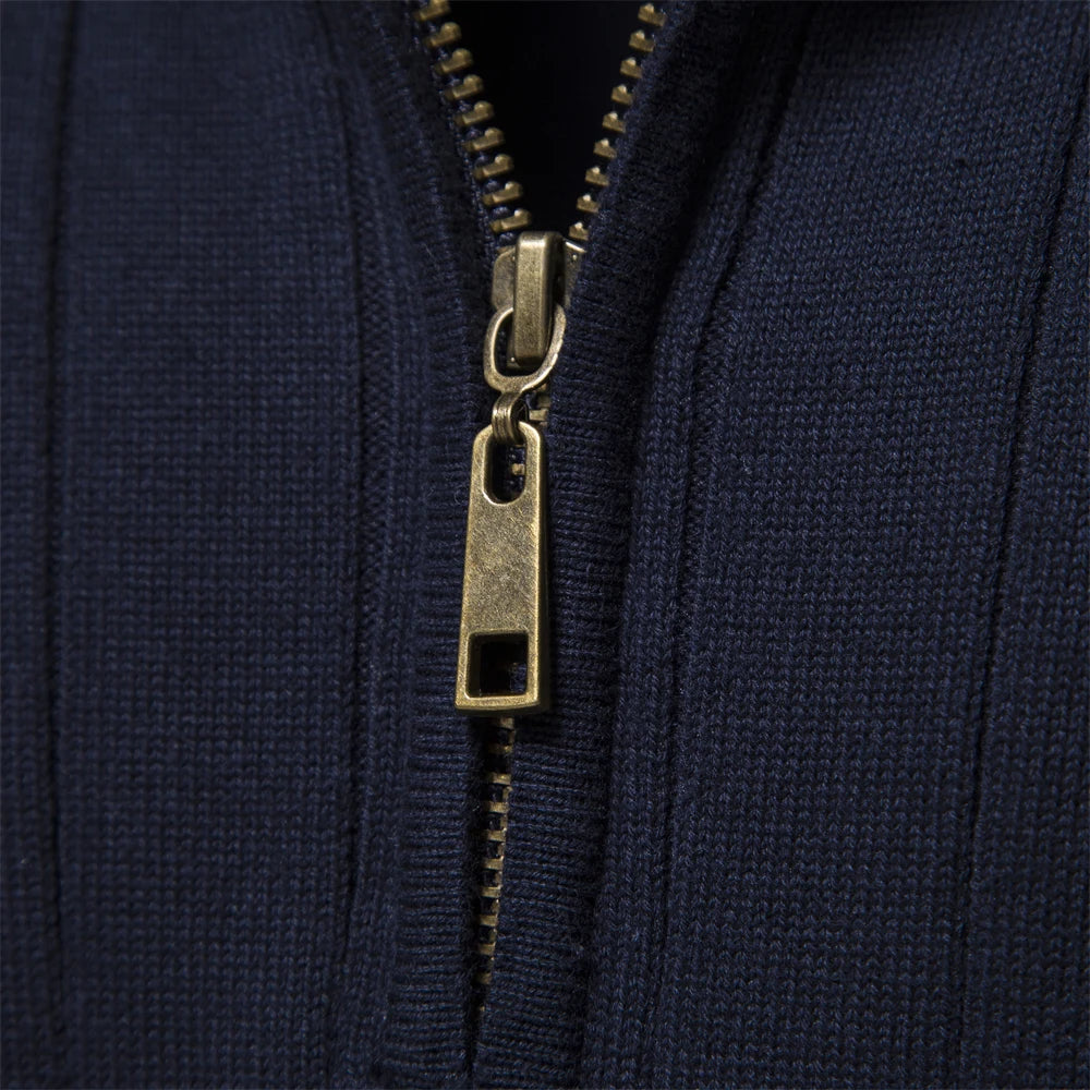 Heren Pullover Trui Rits Casual Katoen 3