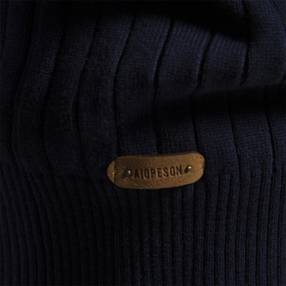Heren Pullover Trui Rits Casual Katoen 5