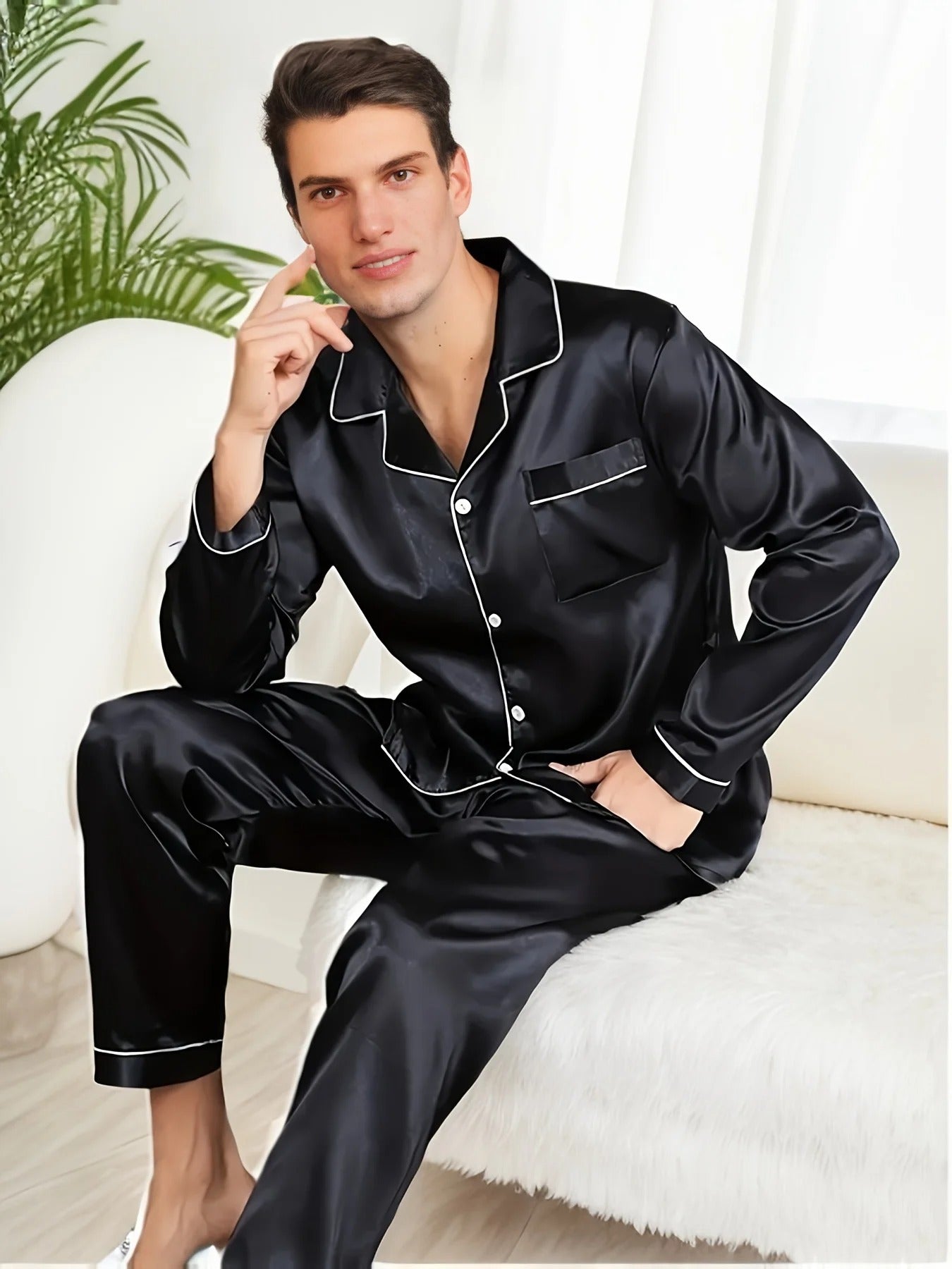 Heren Pyjama Luxe Stijlvol 0