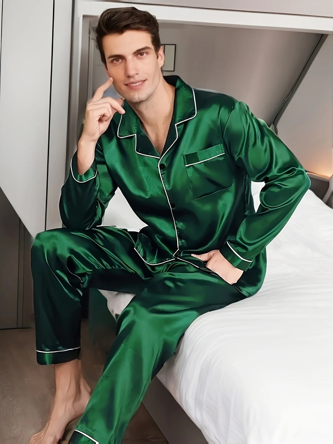 Heren Pyjama Luxe Stijlvol 4
